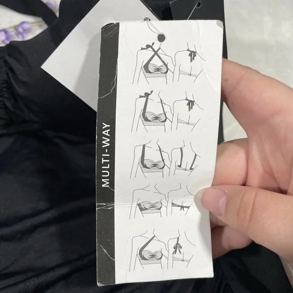 NWT La Blanca [ 4 ] Island Goddess Convertible Tankini Top‎ in Black - Picture 7 of 10